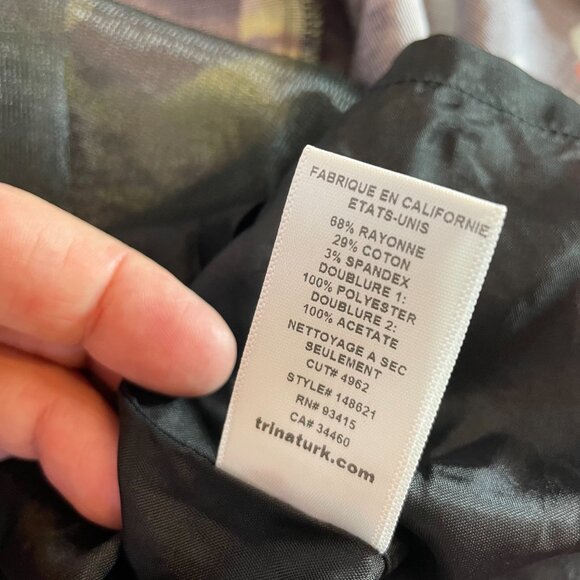 Trina Turk Julienne Trousdale Floral Pleated Skirt Knee Length Size 0 - Picture 11 of 11